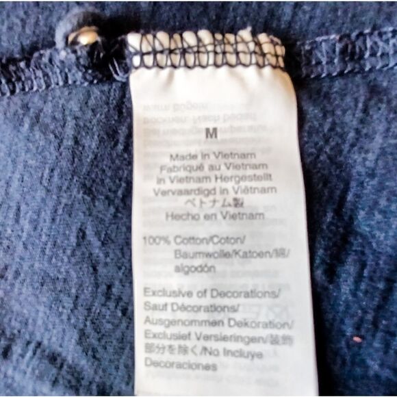 J Crew navy blue short sleeve blouse Size M - Picture 6 of 7